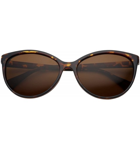 Oversized Women's Polarized Cateye Sunglasses Lentes De Sol - Tortoise - CB12E4SQ5DV $8.91