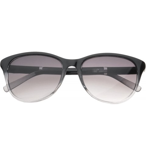 Shield 'Nicola' Oval Fashion Sunglasses - Black-clear - CF11ORPVGJP $11.03