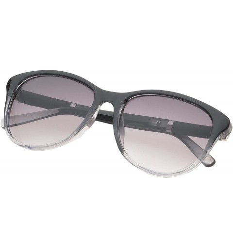 Shield 'Nicola' Oval Fashion Sunglasses - Black-clear - CF11ORPVGJP $11.03