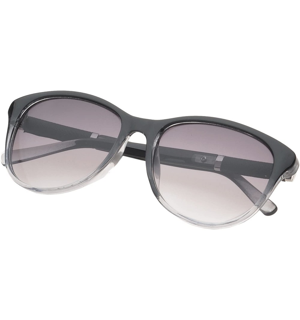 'Nicola' Oval Fashion Sunglasses - Black-clear - CF11ORPVGJP