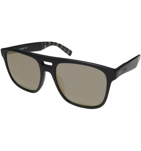 Round Ross Mens Aviator Full-rim Mirrored Lenses Sunglasses/Eyewear - Black - CQ18CL0LZ69 $31.43