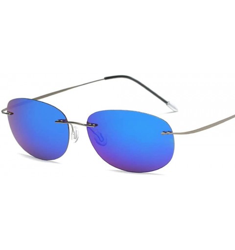 Rimless Sunglasses Frameless Titanium Light Sunglasses Polarized Sunglasses Driver Driving Glasses - CF18X7MY4HS $49.01