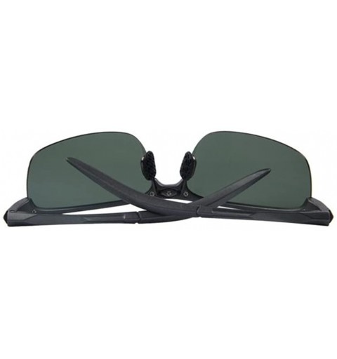 Semi-rimless Men's UV400 Polarized Driving Sunglasses Ultra Lightweight Sun Glasses - Grey Green - CG17YWCZIQ2 $12.00