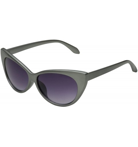 Cat Eye Women's Cat Eye Cute Sunglasses with Multiple Colors Available - Silver - C31272U5N9Z $8.65