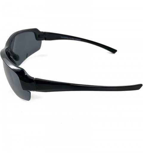 Rimless TR90 Lightweight Polarized Sunglasses - Outdoor - Sports - Cycling for Men and Women - Polished Black - C618EXI24WS $...