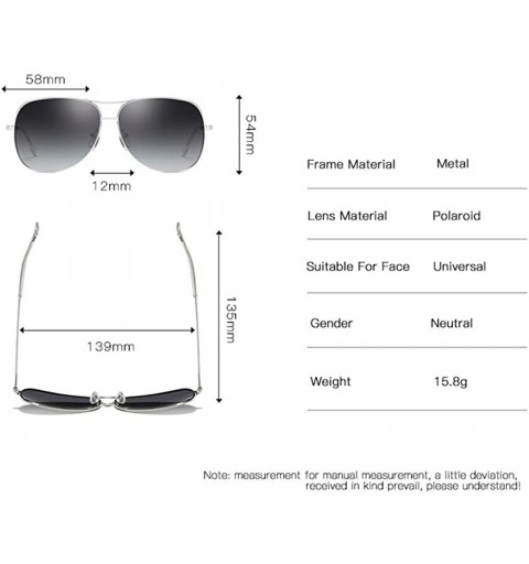 Oversized Unisex HD Polarized Aluminum Sunglasses Vintage Sun Glasses UV400 Protection for Men/Women - A - CQ197AZG2LK $18.67