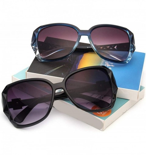 Oval 2019 Vintage Big Frame Sunglasses Women Er Gradient Lens Driving Sun Glasses UV400 Oculos De Sol Feminino - White - CY19...