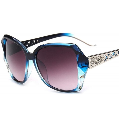 Oval 2019 Vintage Big Frame Sunglasses Women Er Gradient Lens Driving Sun Glasses UV400 Oculos De Sol Feminino - White - CY19...