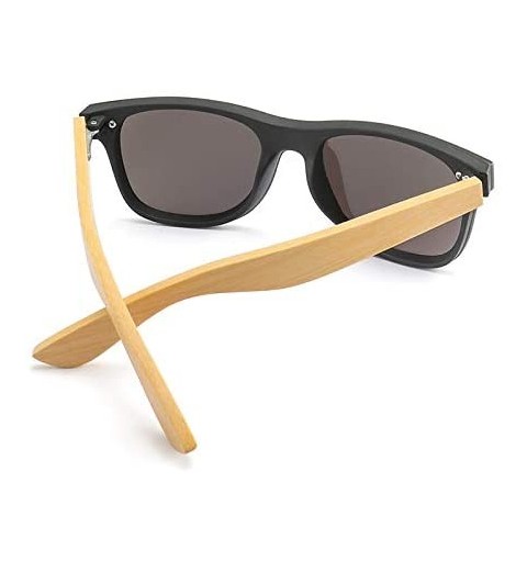 Oversized Wood Sunglasses Men Women Square Bamboo Women for Women Men Mirror Sun Glasses Oversize Retro-KP8849-C1 - C819922CW...