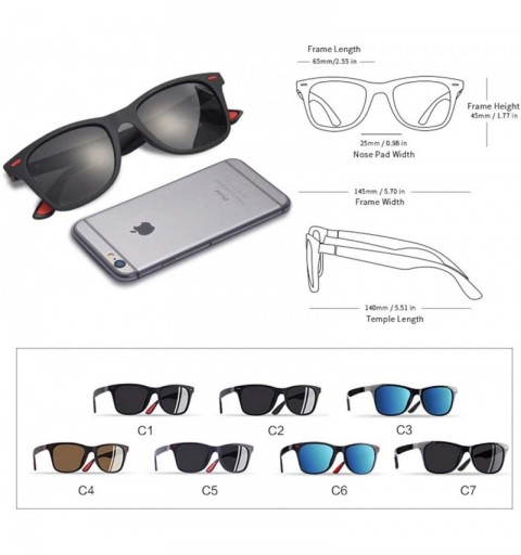 Oversized Polarized Sunglasses Men Women Driving Square Style Sun Male Goggle - C7bright Black - CQ194OEXQY9 $23.07