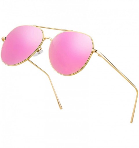 Aviator Classic Aviator sunglasses for Men Women Mirrored Sun Glasses Shades Metal Frame with Uv400 - CH18LAS34H2 $14.14