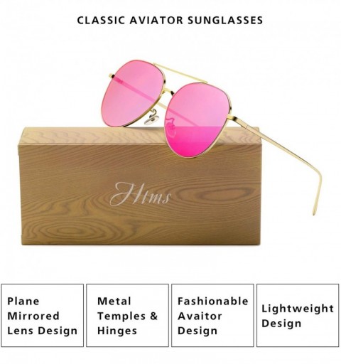 Aviator Classic Aviator sunglasses for Men Women Mirrored Sun Glasses Shades Metal Frame with Uv400 - CH18LAS34H2 $14.14