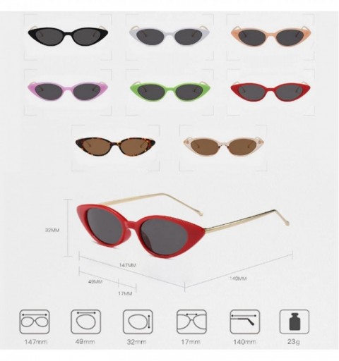 Goggle Unisex Vintage Slender Oval Sunglasses Small Metal Frame lens eyewear - White - CP18DW856GR $11.22