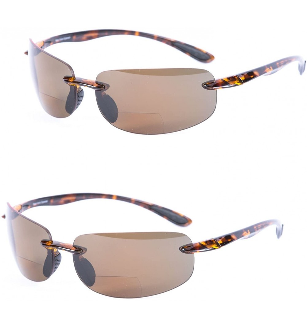 Wrap Lovin Sport Polarized Bifocal Sunglasses - Polarized - Tortoise/Tortoise - CN12NU97DPY $40.75