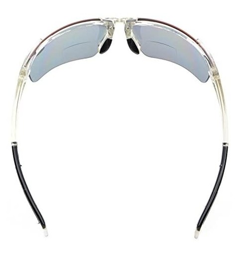 Sport Bifocal Sunglasses with Wrap-Around Sport Design Half Frame for Men and Women - Clear - CO18C3L8XSK $18.31