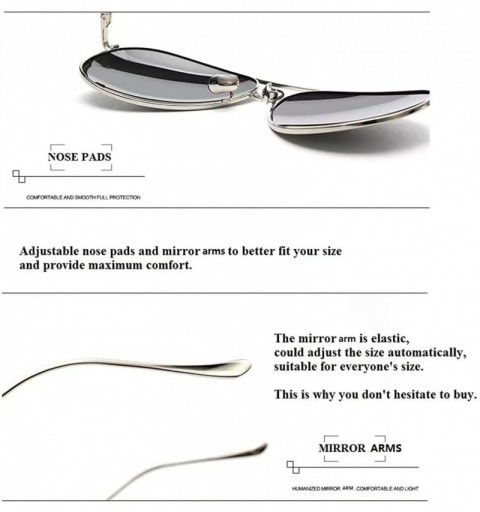 Semi-rimless Polarized Mens Sunglasses Womens UV 400 Sunglasses For Man and Woman. - Aviator-silver Frame Grey Lens - CX18E6Z...