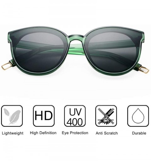 Round Round Sunglasses for Men and Women Oversized Vintage Shades-60mm - Green/Grey - C118S9TG9DR $14.00