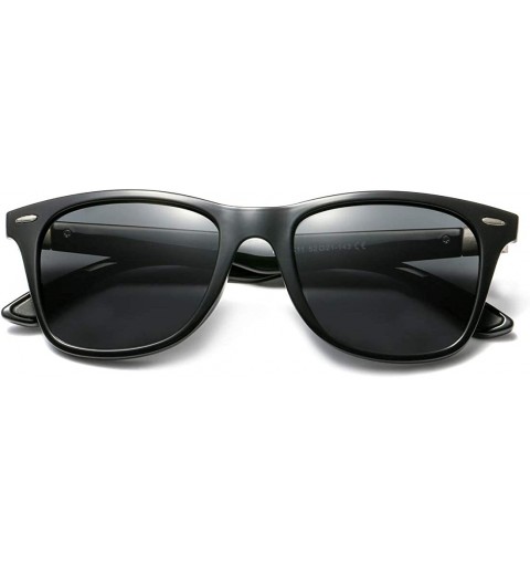 Oval Polarized Sunglasses For Men Women Retro Classic Trendy Stylish UV Protection Sunglasses - Black Frame/White - C918UK935...
