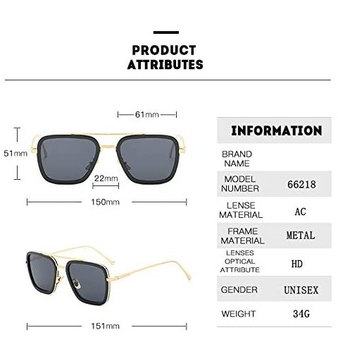 Sport Sunglasses Square optional Classic - Silver Frame/Grey Lens(same Stark） - CE18WE7KUKQ $8.60