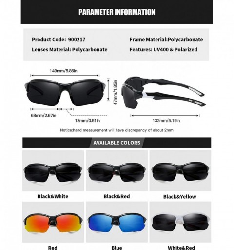 Sport Polarized Sport Sunglasses for Mens Women- Ideal for Fishing Driving Running Cycling and Outdoor Sports - CH192Z4SWOL $...