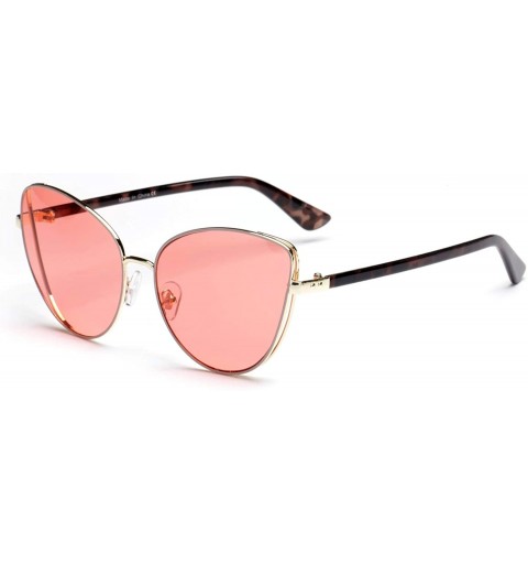 Goggle Women Cat Eye Fashion Sunglasses - Pink - CP18WQ6ZXAG $16.64