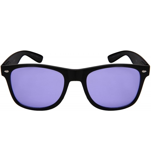 Wayfarer Wholesale 80's Retro Style Horned Rim Sunglasses Unisex Spring Hinge - 12 Pack - N5401as-cr 12 Pack Mixed Colors - C...