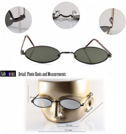 Oval Retro Thick Frame Slim Wide Oval Flat Lens Smoke Mirror Sunglasses A242 - Black Mirror - CZ18KQYTO2T $9.17