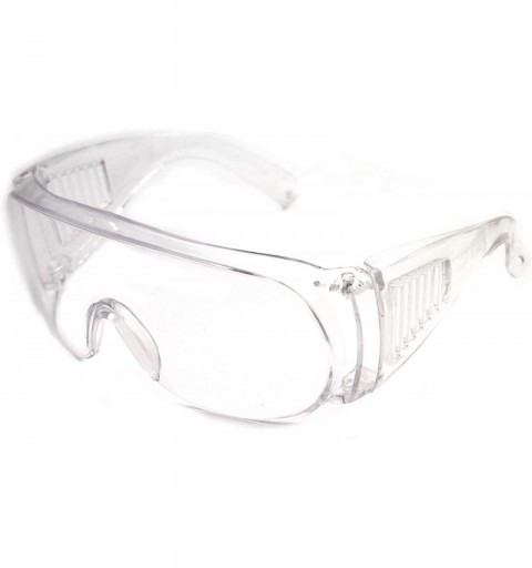 Oval Fit Over Wrap Around Sunglasses No Blind-spot Safety Glasses - Clear - CS18HYE5EY2 $13.52