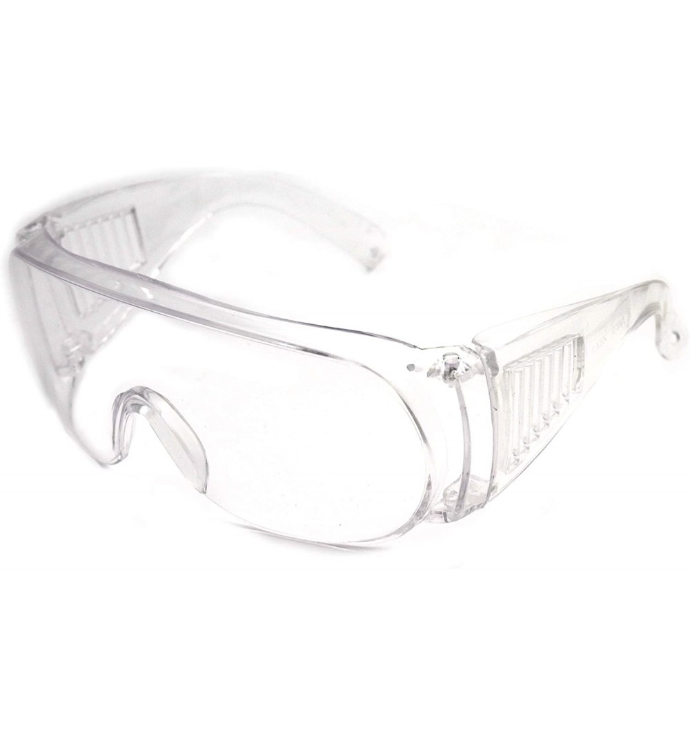 Oval Fit Over Wrap Around Sunglasses No Blind-spot Safety Glasses - Clear - CS18HYE5EY2 $24.39