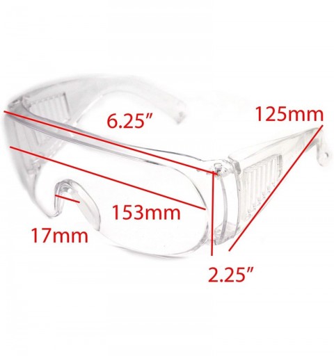 Oval Fit Over Wrap Around Sunglasses No Blind-spot Safety Glasses - Clear - CS18HYE5EY2 $13.52