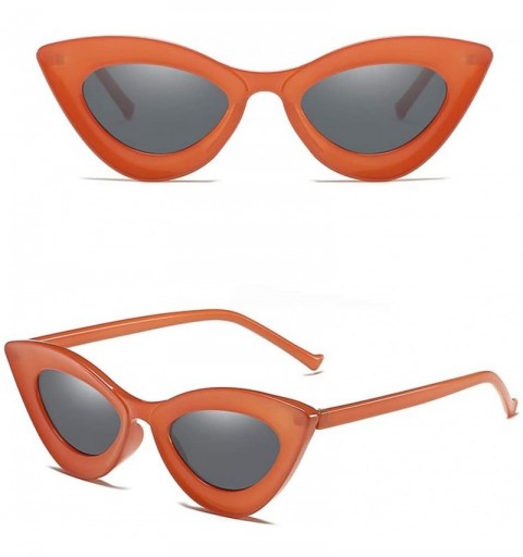 Rectangular Sunglasses Oversize Glasses Vintage - Orange - C618UMU77CU $13.20