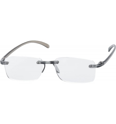 Round 'Ashton' Rectangle Reading Glasses - Gray-3.00 - CX11P2VE03R $17.86