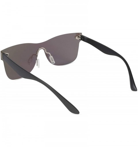 Aviator Inner Vision Classic Full Mirror Polarized Sunglasses - Black Frame/Teal Lens - CN18CA5XGIQ $33.59