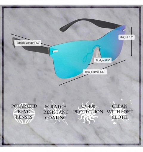 Aviator Inner Vision Classic Full Mirror Polarized Sunglasses - Black Frame/Teal Lens - CN18CA5XGIQ $33.59