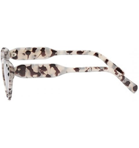 Oversized Fashion Unisex Plastic Frame Retro Cat Eye Sunglasses UV400 - White Gray - CJ18NOAD367 $9.03