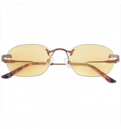 Rectangular x HIGHKOLT The Show Hexagon Sunglasses - Diff Vision DV-39 UV400 Protection- 52mm AK2552S - Miami Yellow - CV1936...