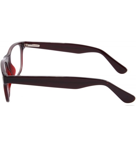 Oval Customized Progressive Multifocal Computer Reading Glasses Women's Frame-M010 - C3 Wine Red - CY18QHTNM2I $34.39