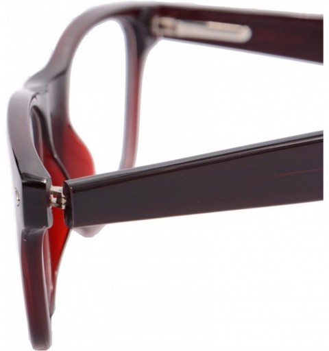 Oval Customized Progressive Multifocal Computer Reading Glasses Women's Frame-M010 - C3 Wine Red - CY18QHTNM2I $34.39