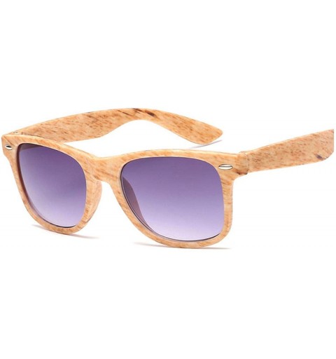 Aviator Imitation Wood Shades Women Sunglasses Fashion Square Small Frame Vintage Retro Glasses Unisex Feminino - C6198ZQQOXG...