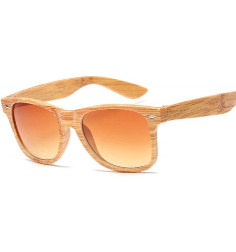 Aviator Imitation Wood Shades Women Sunglasses Fashion Square Small Frame Vintage Retro Glasses Unisex Feminino - C6198ZQQOXG...