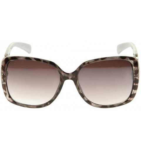 Butterfly Retro Fashion Rectangular Butterfly Frame Sunglasses S61NGSA28 - Black Leopard - CK182GAICCW $7.17