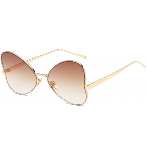 Oversized Candy Heart Sunglasses Eyeglasses for Womens S2052 - Gd1-bn4 - CU18GR7DRER $15.30