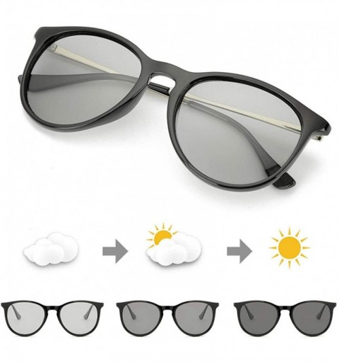 Oversized Photochromic Polarized Sunglasses Protection - B - Black Frame/Grey Photochromic Polarized Lens - CO18R4630DR $16.60