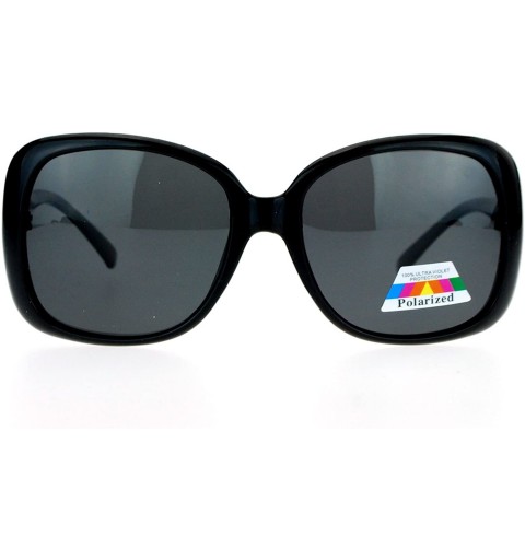Butterfly Womens Polarized Lens Elegant Rhinestone Butterfly Sunglasses - Black - CR123FLA9KH $15.63