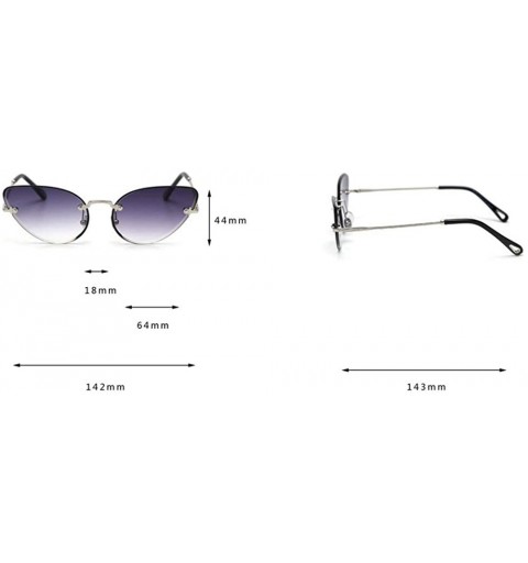 Butterfly 2019 latest frameless sunglasses women's brand designer marine lens butterfly women's fashion retro glasses - CD18R...