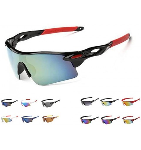 Semi-rimless Polarized Sunglasses Men Explosion Proof Baseball - Black Frame Gold - C7190DUDLU2 $10.08