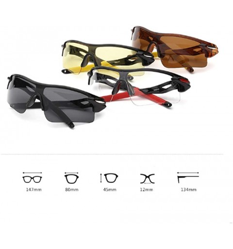 Semi-rimless Polarized Sunglasses Men Explosion Proof Baseball - Black Frame Gold - C7190DUDLU2 $10.08