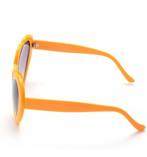 Rimless 6 Neon Colors Heart Shape Party Favors Sunglasses - Multi Packs - 6-pack Yellow - CW1832SZ0DQ $11.05