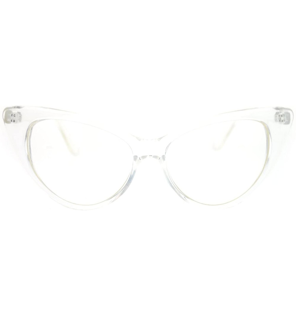 Cat Eye Womens Goth Mod Chic Classic Retro Cat Eye Optical Glasses - Clear - CU11NJ28UY1 $9.67