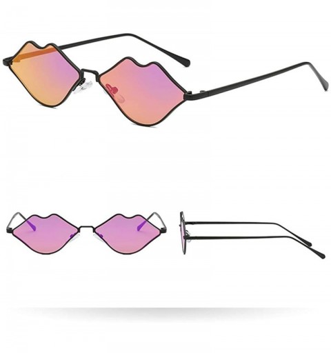 Goggle Women Man Fashion Vintage Lips Irregular Shape Sunglasses Eyewear Retro Unisex - 1198e - CV18RS6D5LX $14.35
